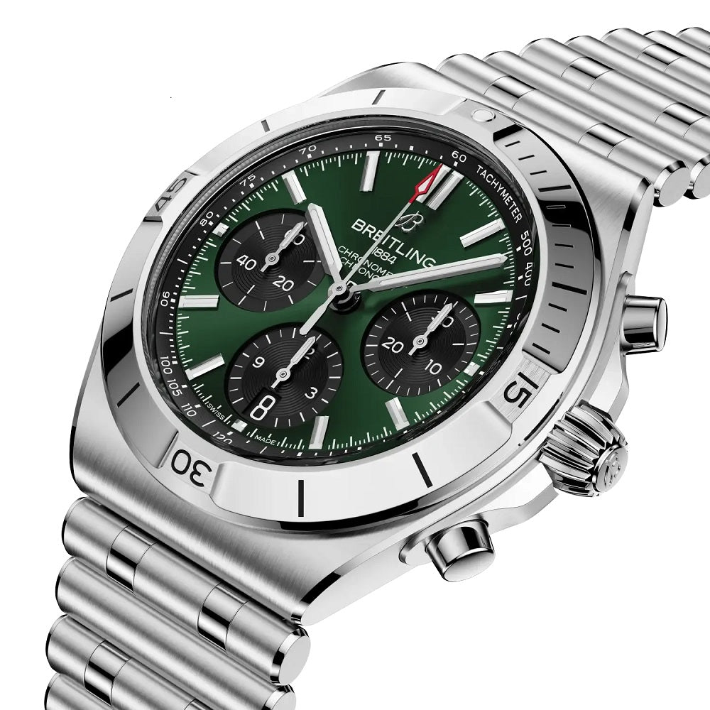 Breitling Chronomat B01 Chronograph 42, Stainless steel, Ref# AB0158101L1A1, Dial