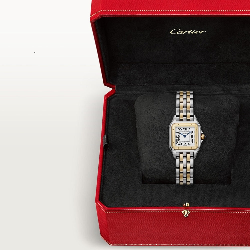 Cartier Panthère de Cartier Small, Stainless Steel and 18k Yellow Gold, 23mm x 30mm, Ref# W2PN0018, Watch in box