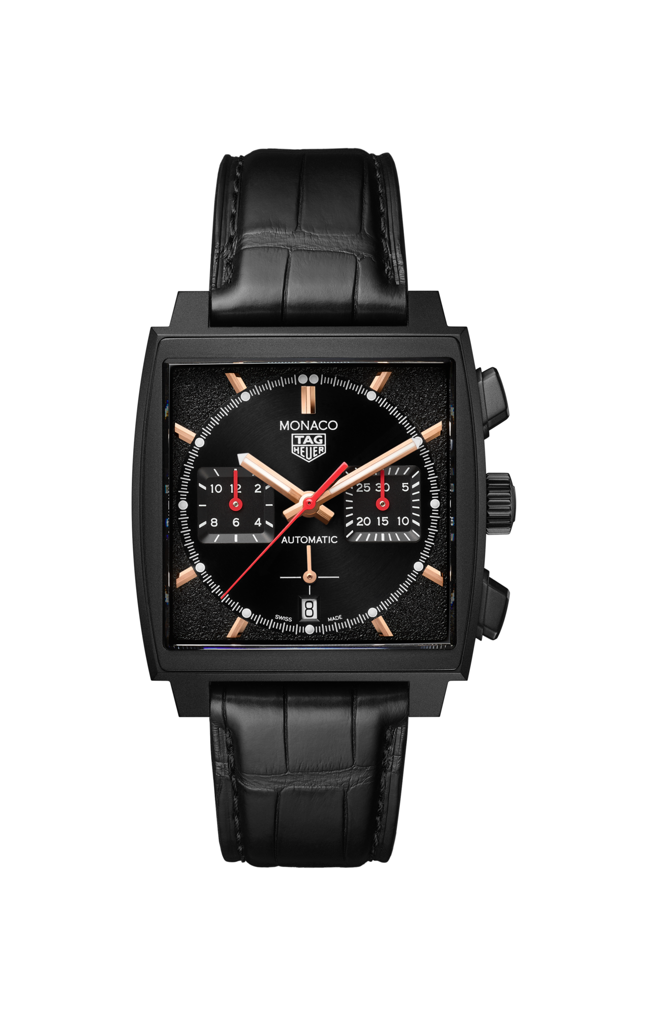 TAG Heuer Monaco Chronograph Automatic, Black DLC Titanium, 39mm, Ref# CBL2180.FC6497