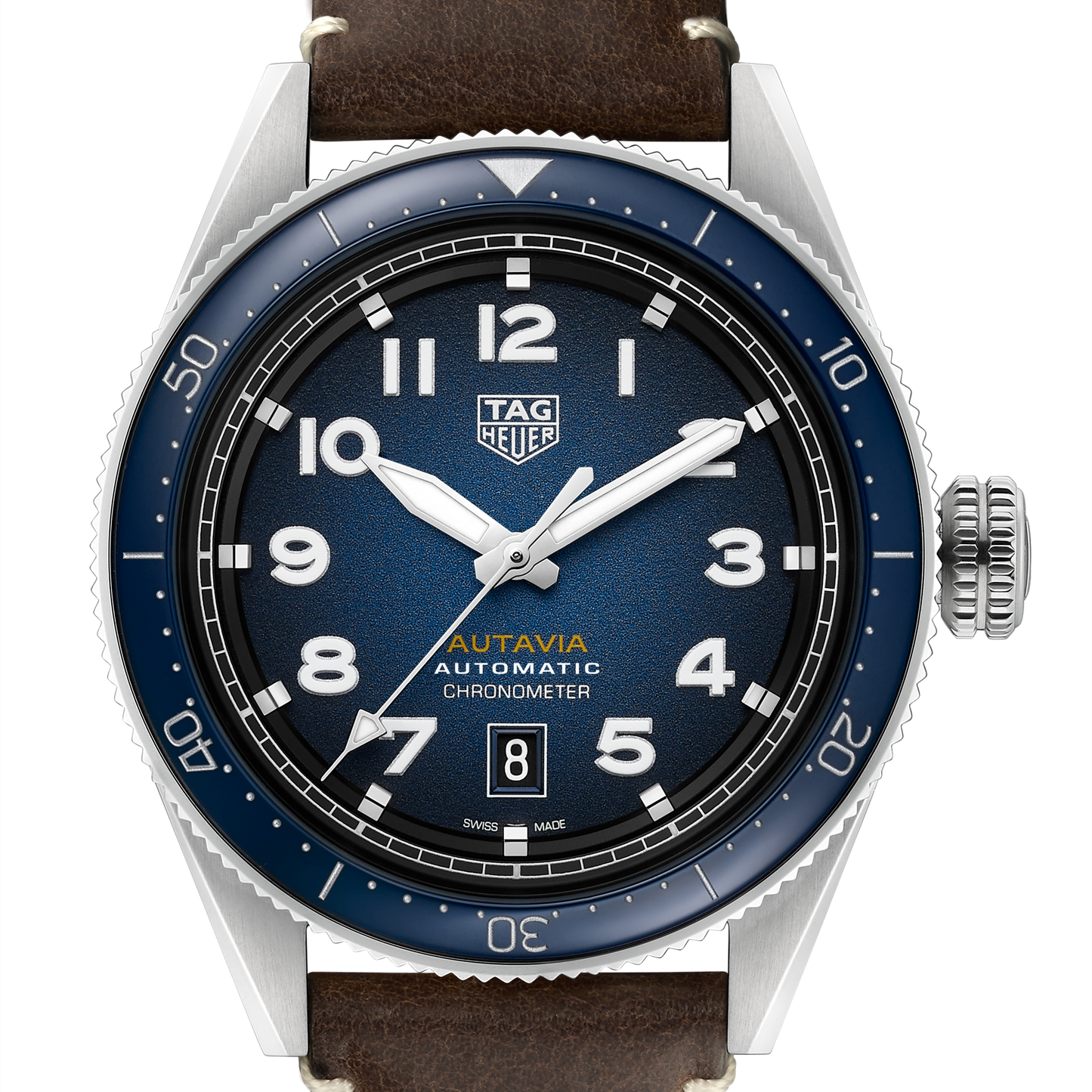 TAG Heuer Autavia Calibre 5 Chronometer, 42 mm, Stainless Steel and ceramic, Ref# WBE5116.FC8266, Dial