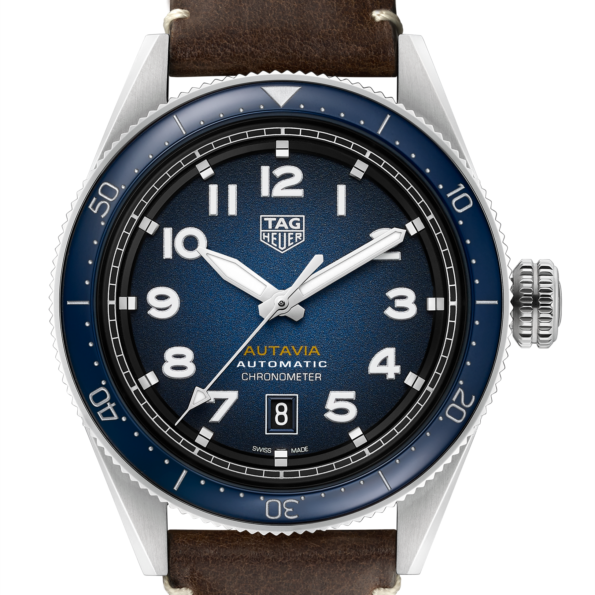 TAG Heuer Autavia Calibre 5 Chronometer, 42 mm, Stainless Steel and ceramic, Ref# WBE5116.FC8266, Dial