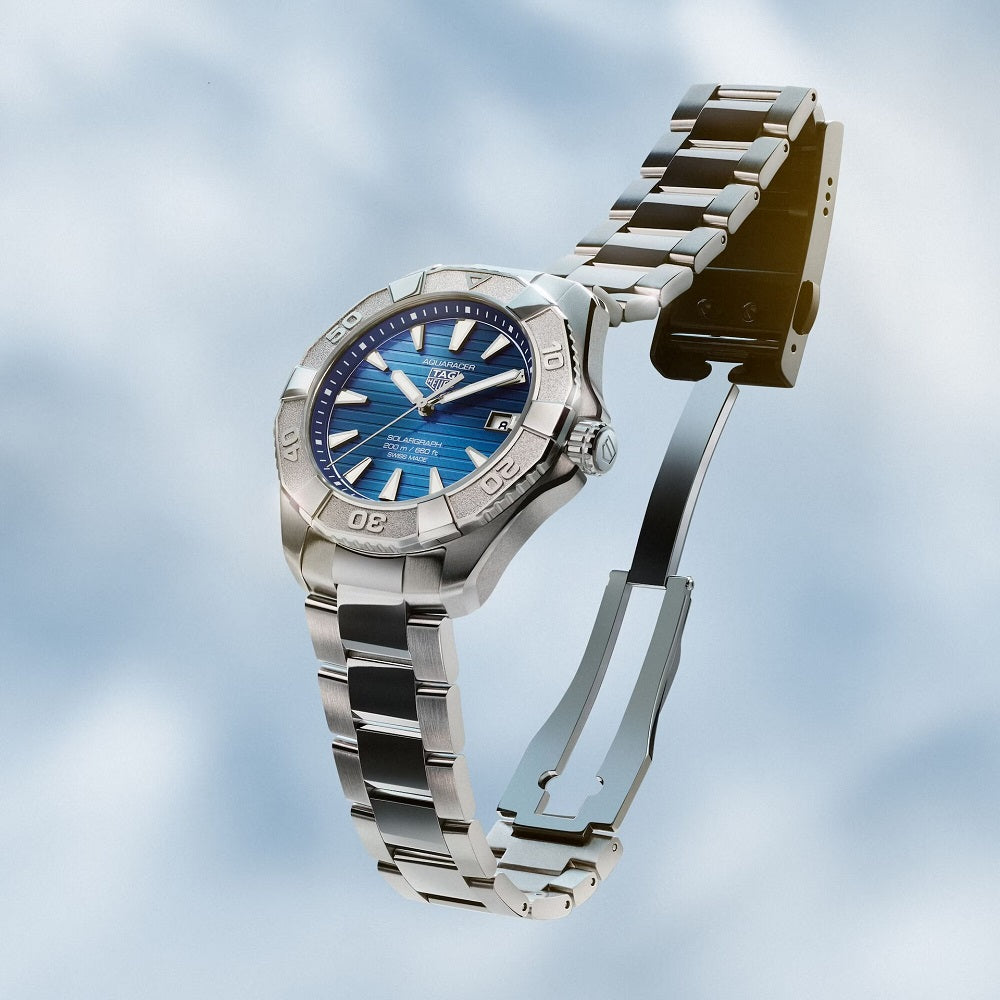 TAG Heuer Aquaracer Professional 200 Solargraph, Solar Quartz, Stainless Steel, 40mm, Ref# WBP1117.BA0047, Main view 1