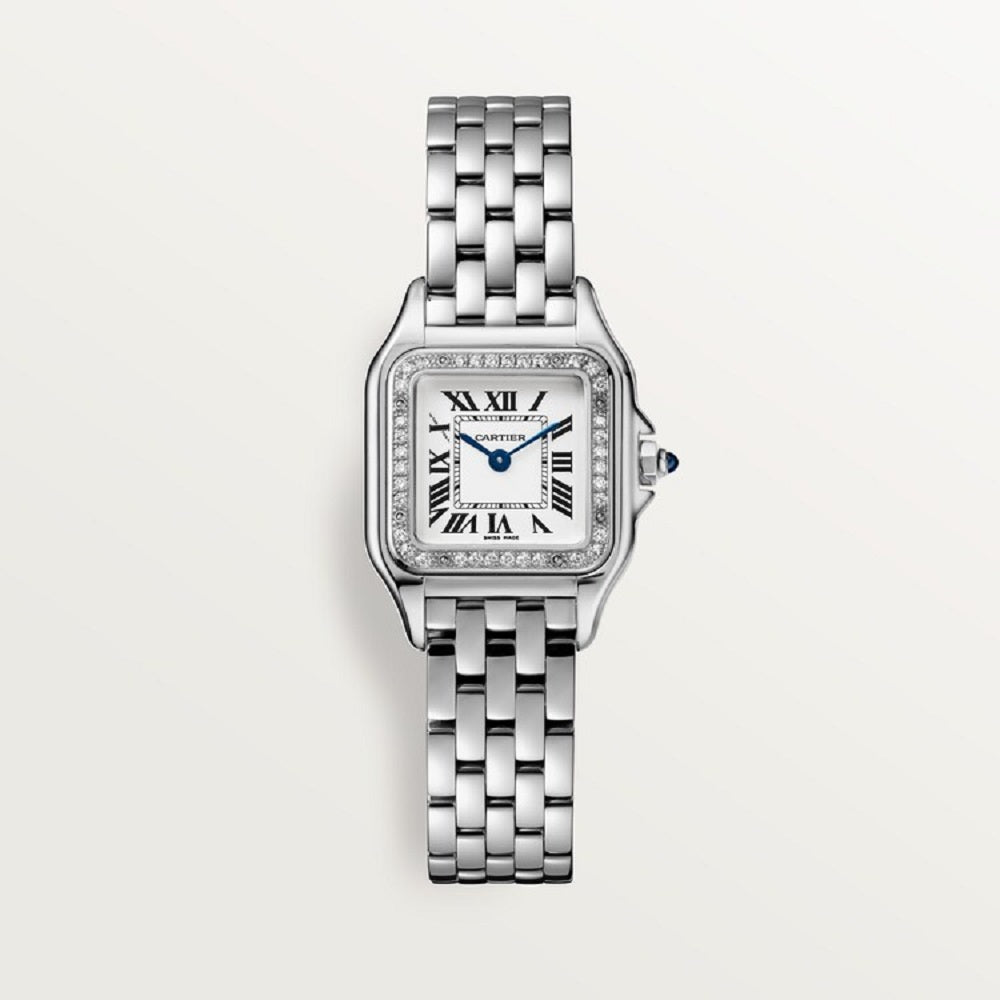 Cartier Panthère de Cartier Small, Stainless Steel and Diamonds, 23mm x 30mm, Ref# W4PN0007