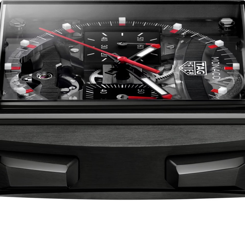 TAG Heuer Monaco Evergraph Automatic 40mm Titanium coated with black DLC, Ref# CEW5180.FT8122, Buttons