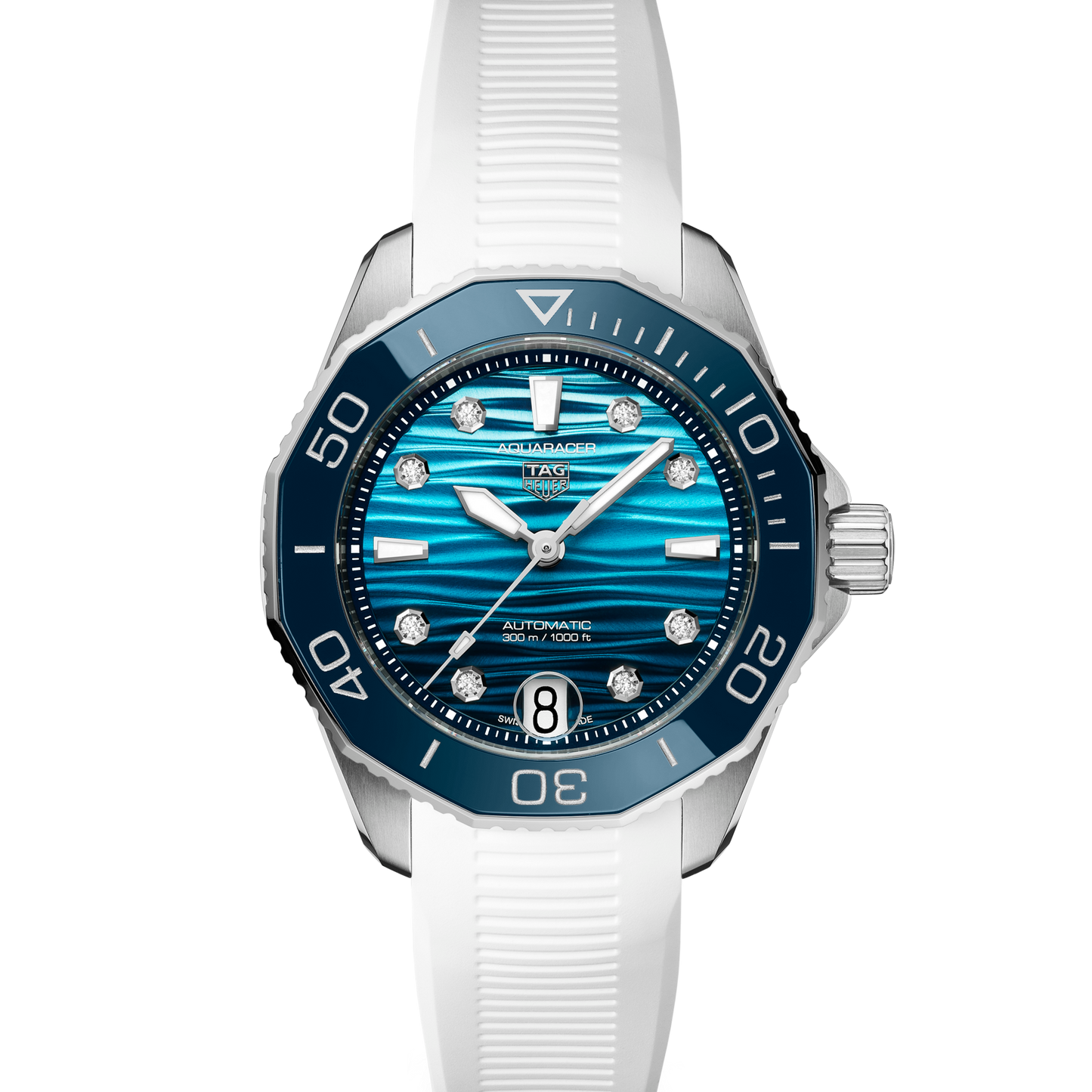 TAG Heuer Aquaracer Professional 300 Date, Stainless Steel set with Diamonds, Ref# WBP231N.FT6234, Dial