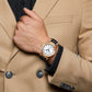 Unworn IWC Da Vinci Automatic “150 Years”, 18kt Rose Gold, 40,4mm, Ref# IW358103, Watch on men hand