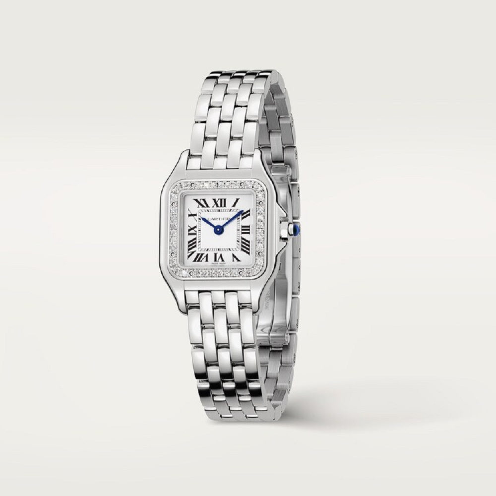 Cartier Panthère de Cartier Small, Stainless Steel and Diamonds, 23mm x 30mm, Ref# W4PN0007, Main view