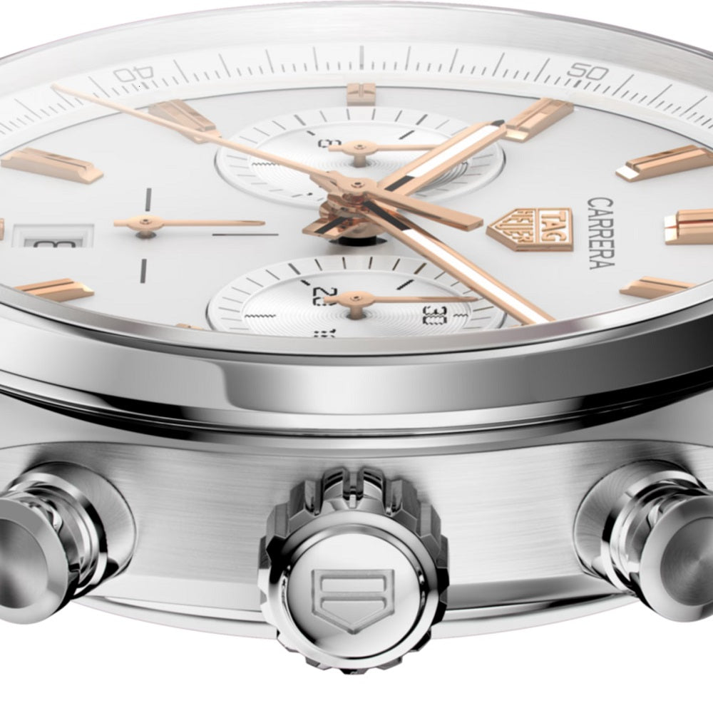 TAG Heuer Carrera Chronograph, Stainless Steel, 42mm, Ref# CBN2013.FC6483, Crown