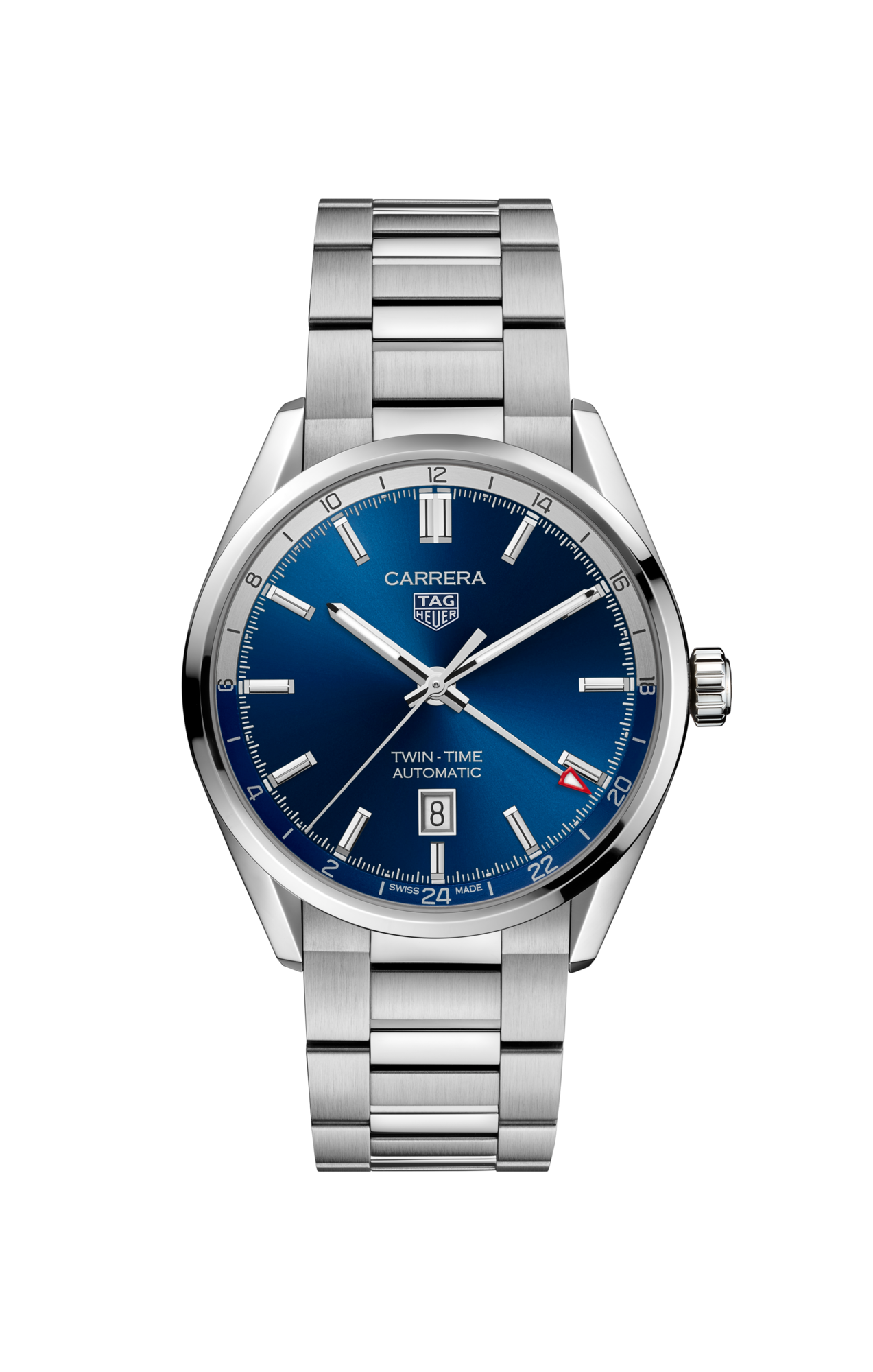 TAG Heuer Carrera Twin-Time Calibre 7 GMT, Stainless Steel, 41mm, Ref# WBN201A.BA0640