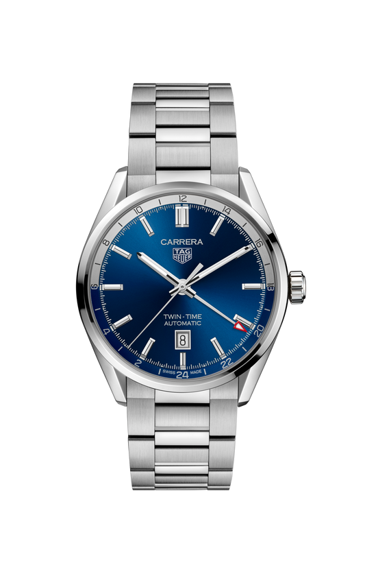 TAG Heuer Carrera Twin-Time Calibre 7 GMT, Stainless Steel, 41mm, Ref# WBN201A.BA0640