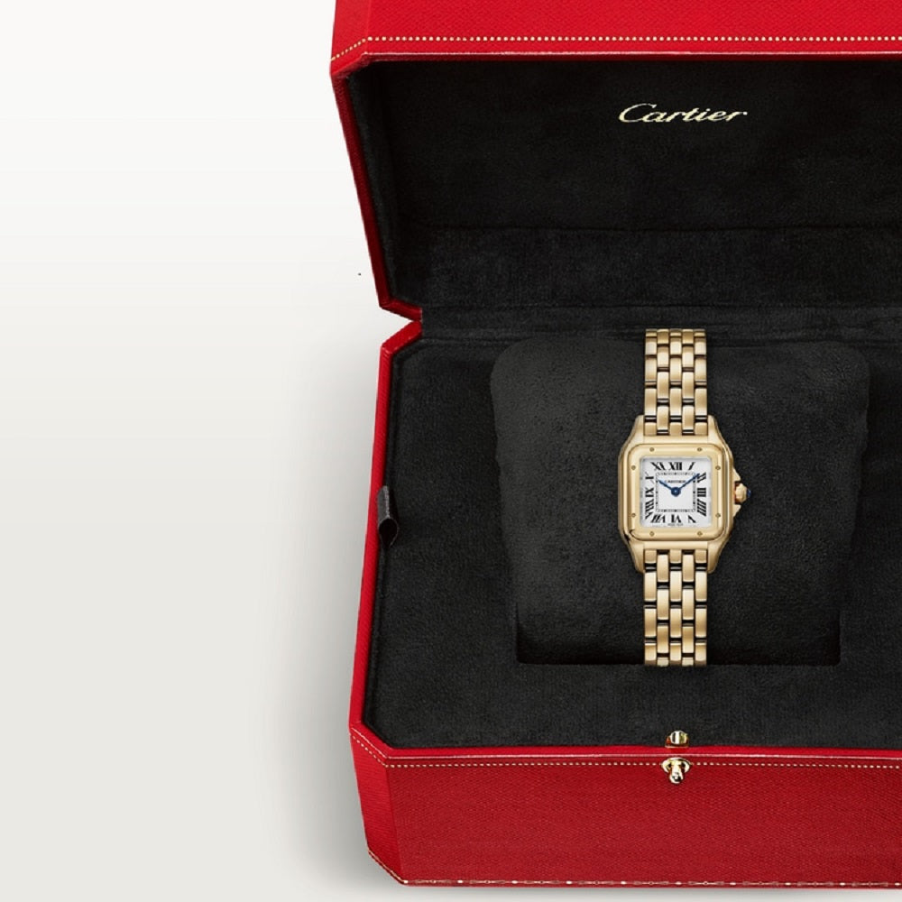 Cartier Panthère de Cartier Small, 18k Yellow Gold, 23mm x 30mm, Ref# WGPN0059, Watch in box
