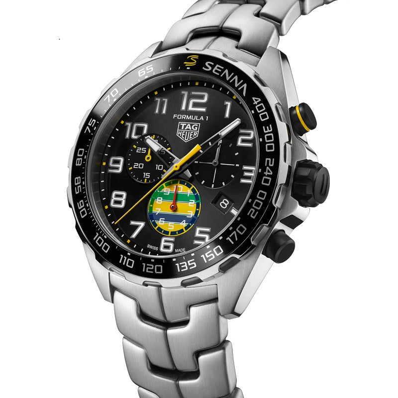 TAG Heuer Formula 1 Chronograph x Senna, Stainless Steel, 43mm, Ref# CAZ101AX.BA0637, Side