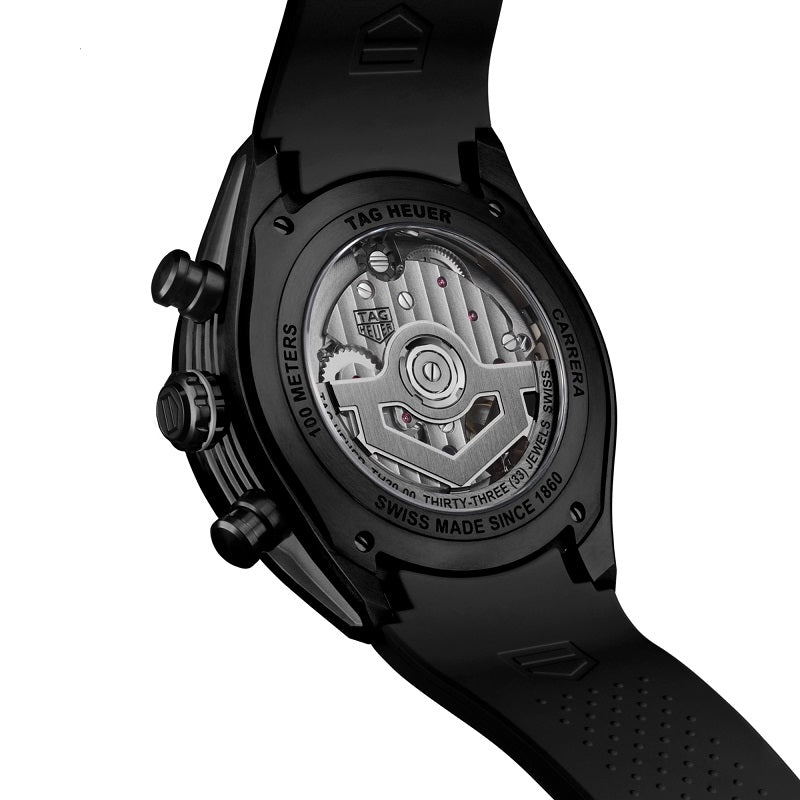 TAG Heuer Carrera Chronograph Extreme Sport, Titanium coated with black DLC, 44mm, Ref# CBU2080.FT6272, Back
