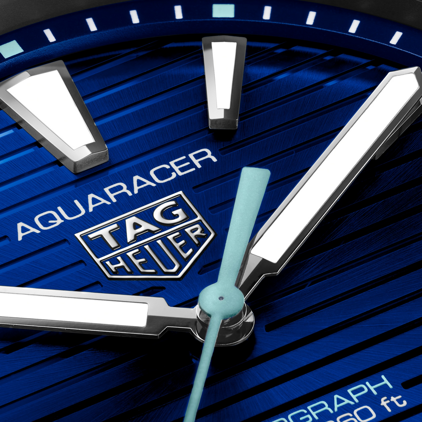 TAG Heuer Aquaracer Professional 200 Solargraph, Stainless Steel, 40mm, Ref# WBP1113.BA0000, Hands and Markers