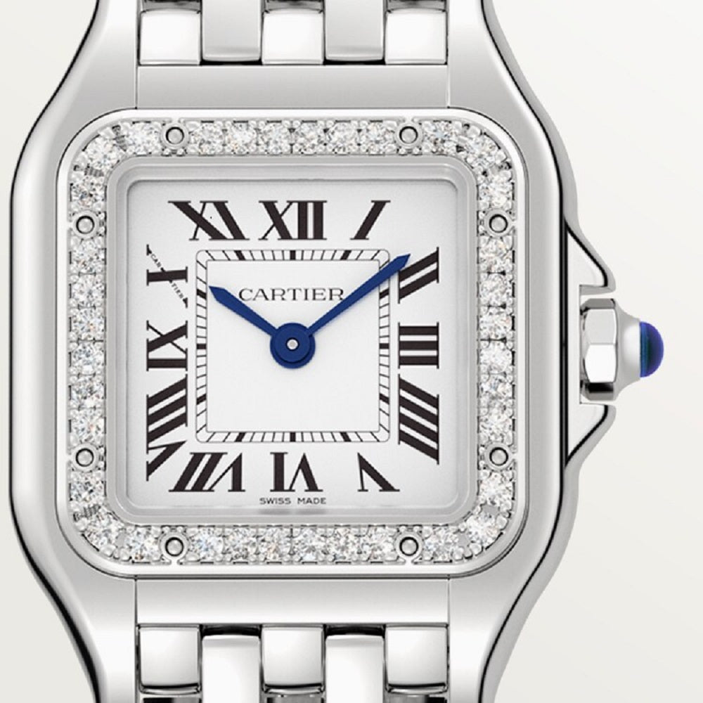 Cartier Panthère de Cartier Small, Stainless Steel and Diamonds, 23mm x 30mm, Ref# W4PN0007, Dial