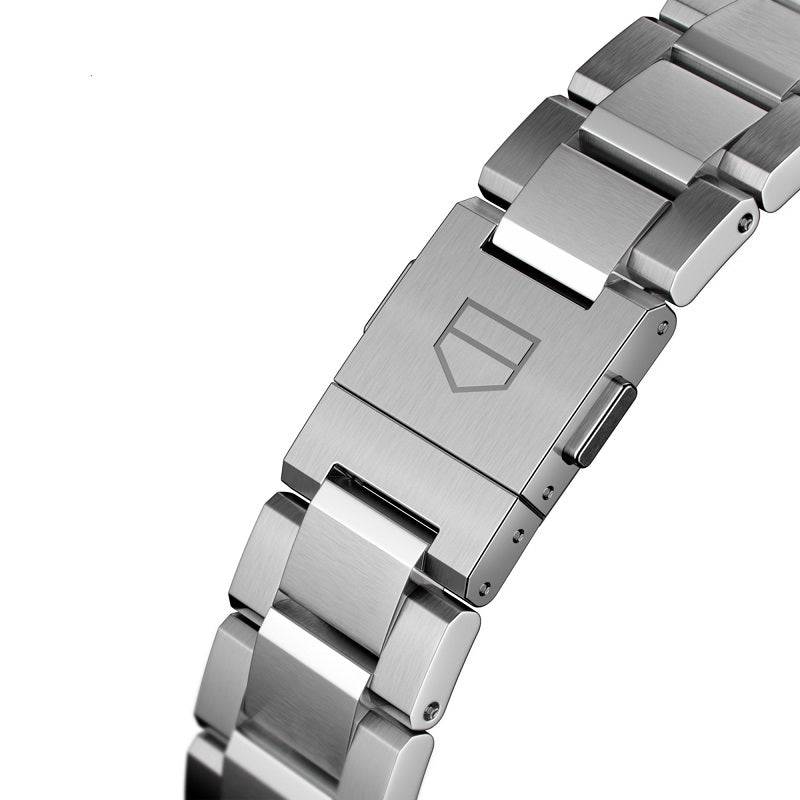 Unworn TAG Heuer Autavia Calibre 5 Chronometer, 42 mm, Stainless Steel, Ref# WBE5116.EB0173, Clasp
