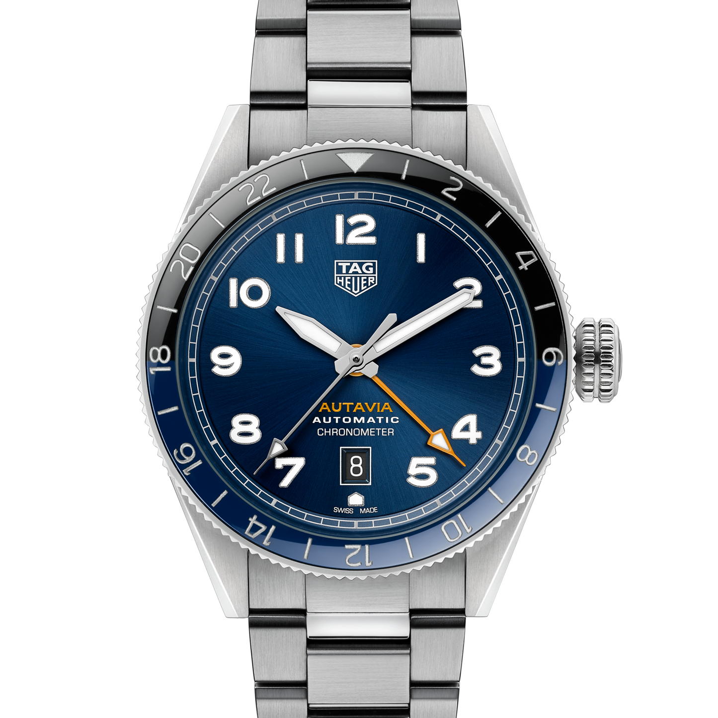 TAG Heuer Autavia COSC GMT, 42 mm, Stainless Steel and ceramic, Ref# WBE511A.BA0650, Dial
