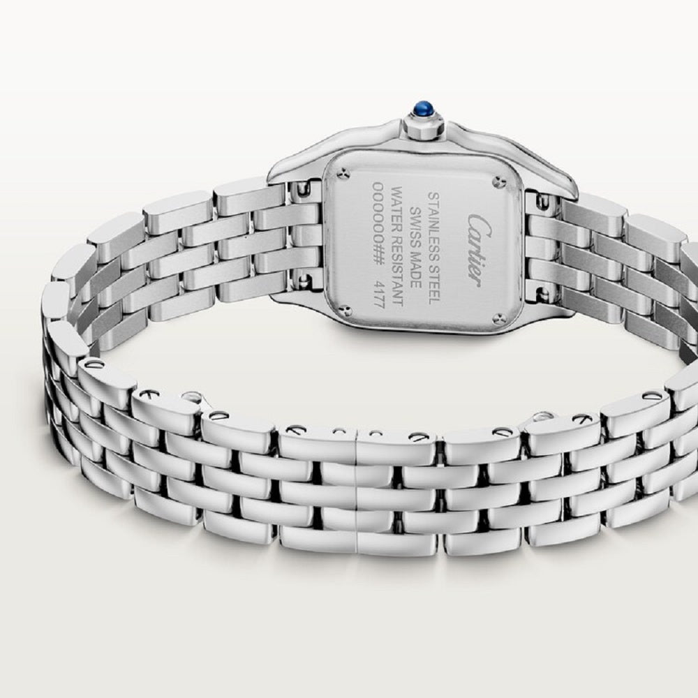 Cartier Panthère de Cartier Small, Stainless Steel and Diamonds, 23mm x 30mm, Ref# W4PN0007, Main view Back
