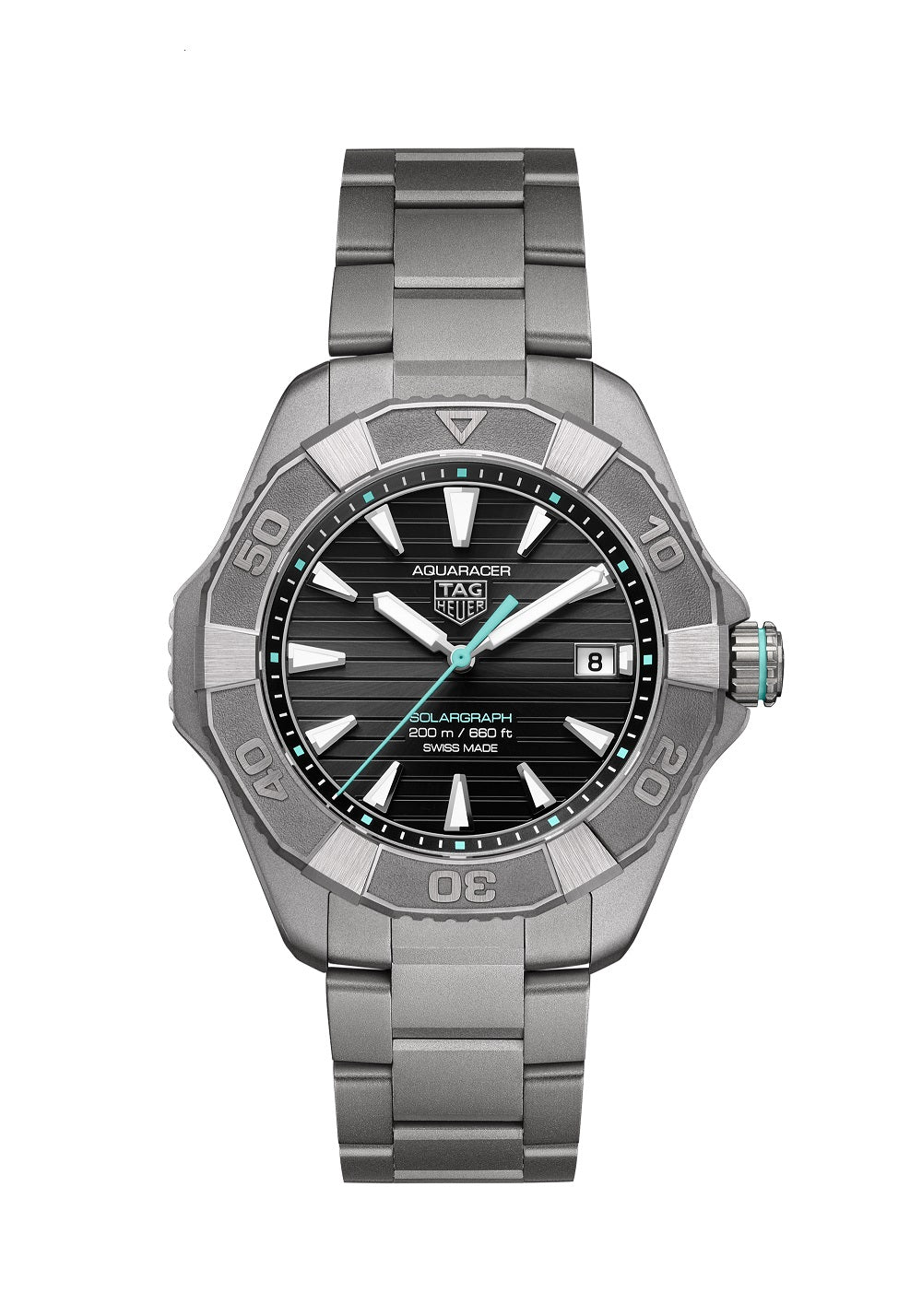 TAG Heuer Aquaracer Professional 200 Solargraph, Solar Quartz, Titanium, 40mm, Ref# WBP1184.BF0008