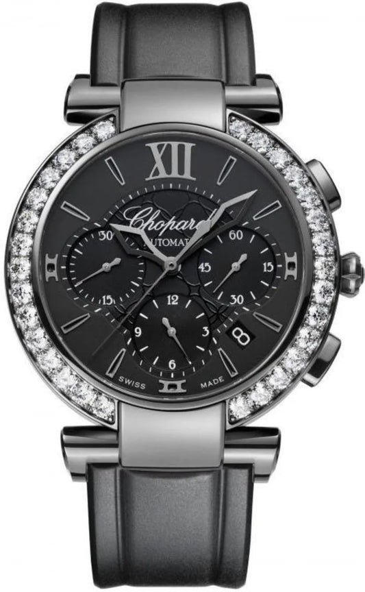 Unworn Chopard Imperiale Automatic Chronograph, DLC-Coated Stainless Steel and Diamonds, 40mm, Ref# 388549-3008