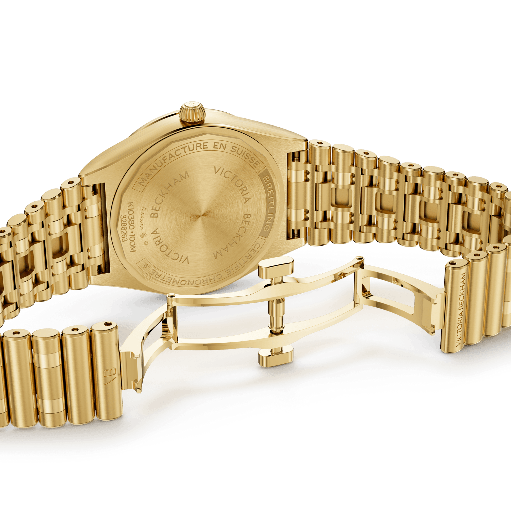 Breitling Chronomat Automatic 36 Victoria Beckham, 18k Yellow Gold, Ref# K103801A1A1K1, Unworn 2024, Clasp