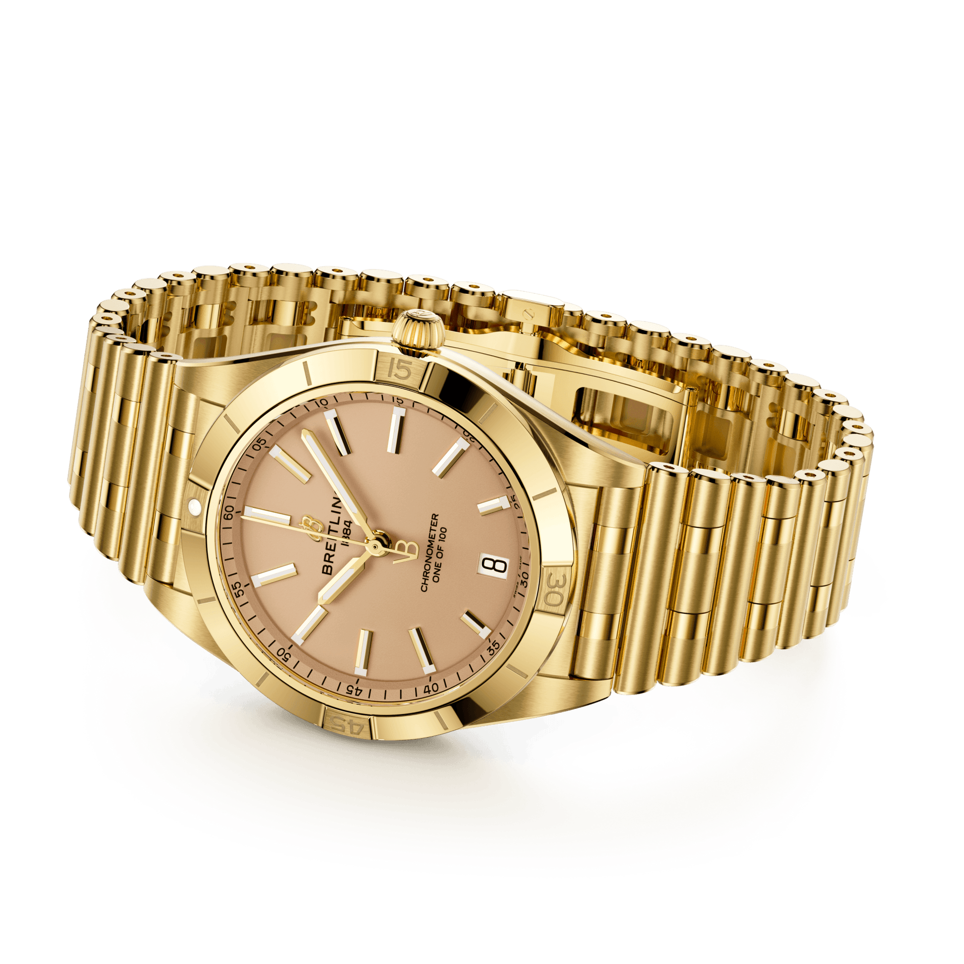 Breitling Chronomat Automatic 36 Victoria Beckham, 18k Yellow Gold, Ref# K103801A1A1K1, Unworn 2024, Main view