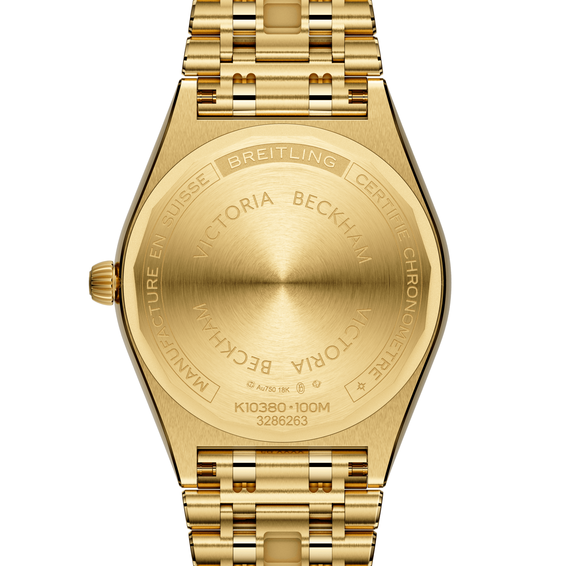 Breitling Chronomat Automatic 36 Victoria Beckham, 18k Yellow Gold, Ref# K103801A1C1K1, Unworn 2024, back