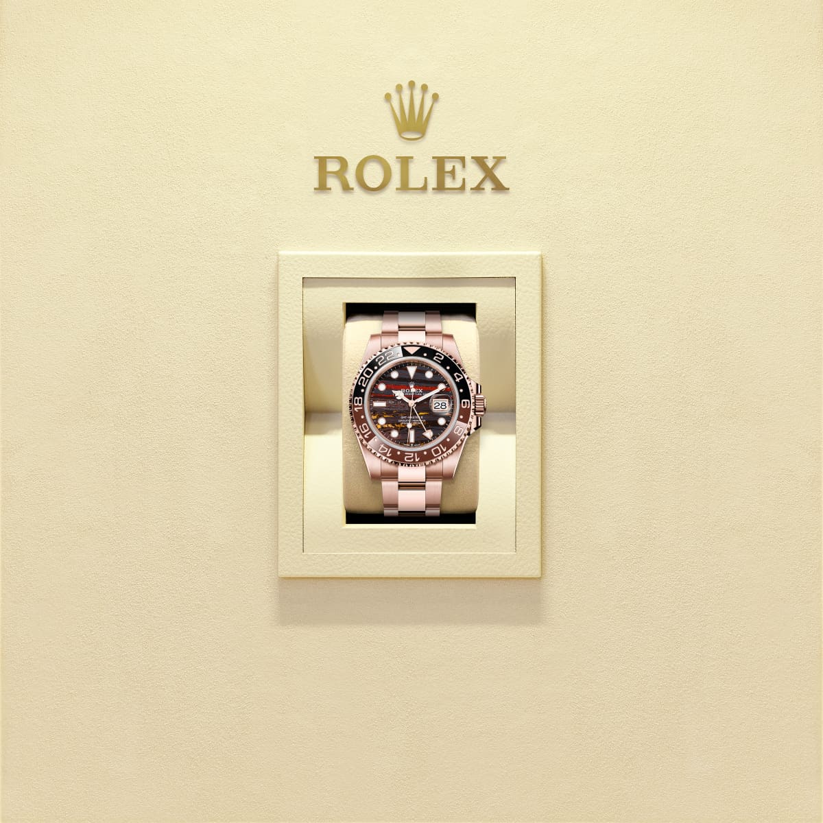 Unworn 2025, Rolex GMT-Master II, 18k Everose gold, 40mm, Ref# 126715chnr-0002, box & papers, Watch in box