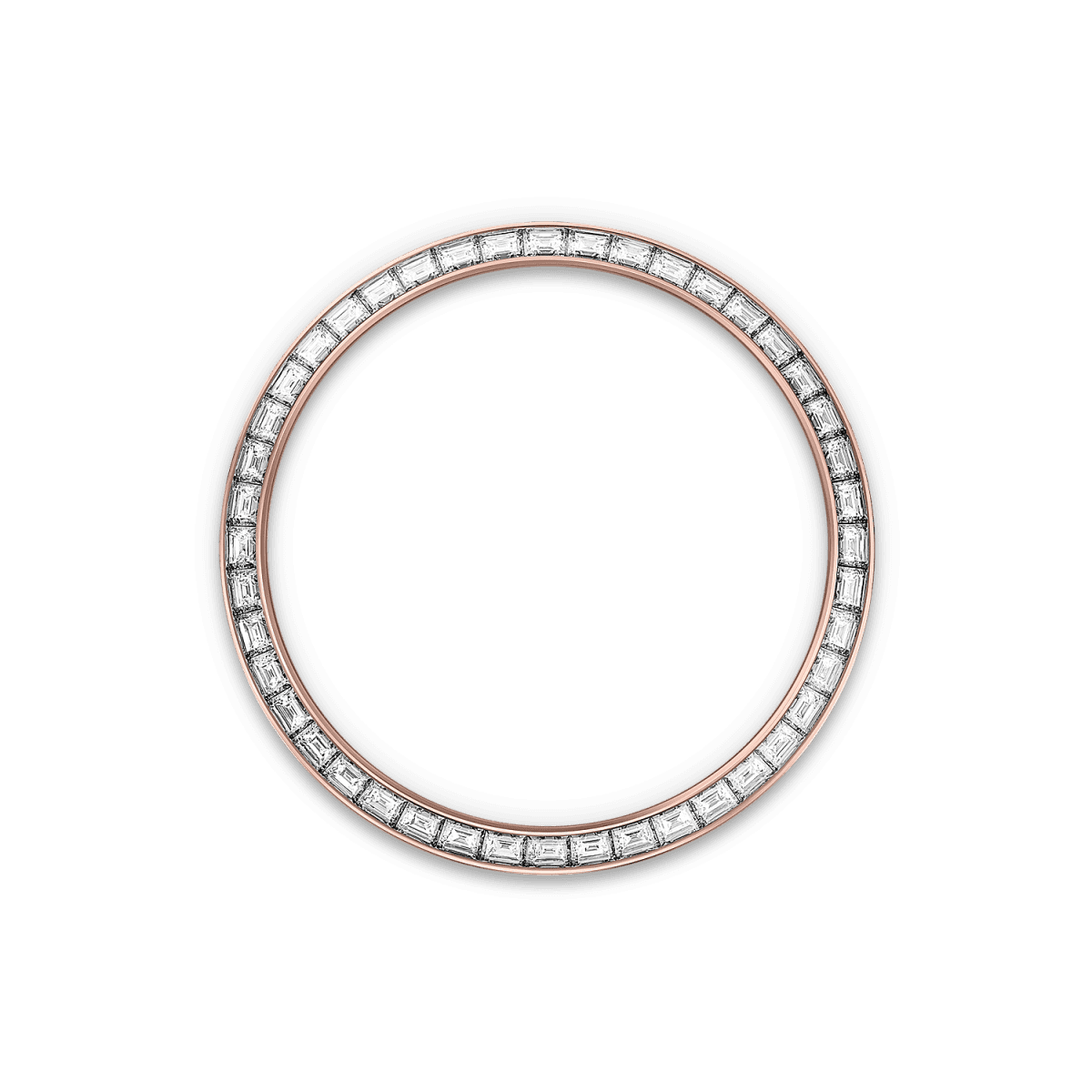 Unworn 2025, Rolex Land-Dweller 36, 18k Everose Gold and Diamonds, Intense white dial, Flat Jubilee, Ref# 127285tbr-0002, Bezel