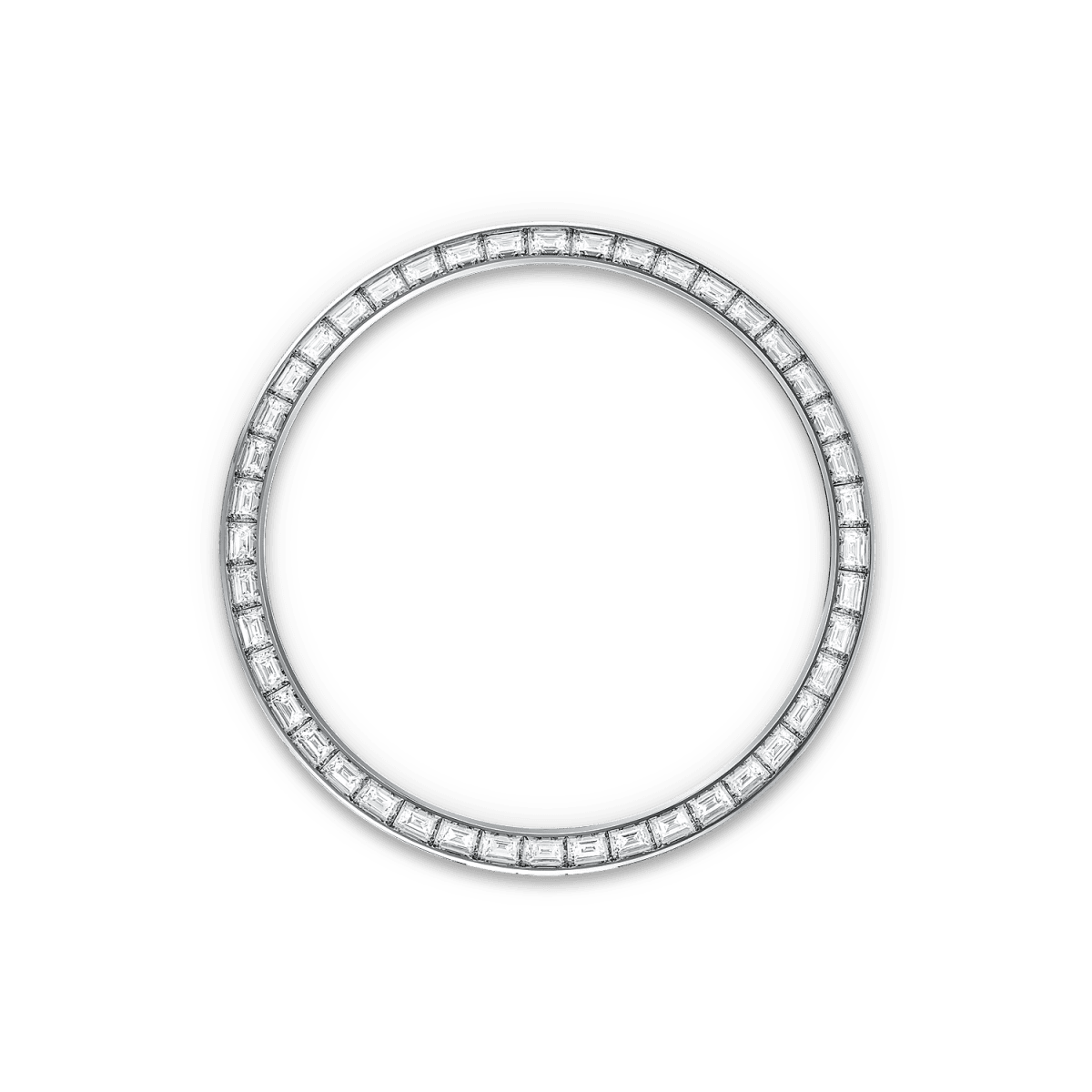 Unworn 2025, Rolex Land-Dweller 36, Platinum and Diamonds, Ice blue dial, Flat Jubilee, Ref# 127286tbr-0001, Bezel