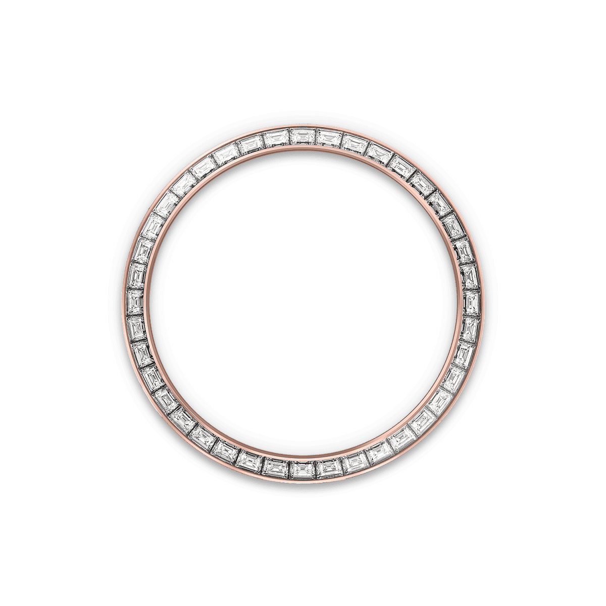 Unworn 2025, Rolex Land-Dweller 40, 18k Everose Gold and Diamonds, Intense white dial, Flat Jubilee, Ref# 127385tbr-0003, Bezel