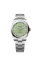 Unworn 2025, Rolex Oyster Perpetual, Oystersteel 41mm, Pistachio-green dial, Domed Oyster, Ref# 134300-0006, box and papers