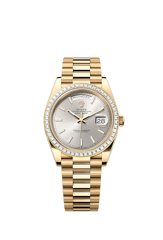 Rolex Day-Date 40, 18k Yellow Gold with Diamond-set, 40mm, Ref# 228398tbr-0040