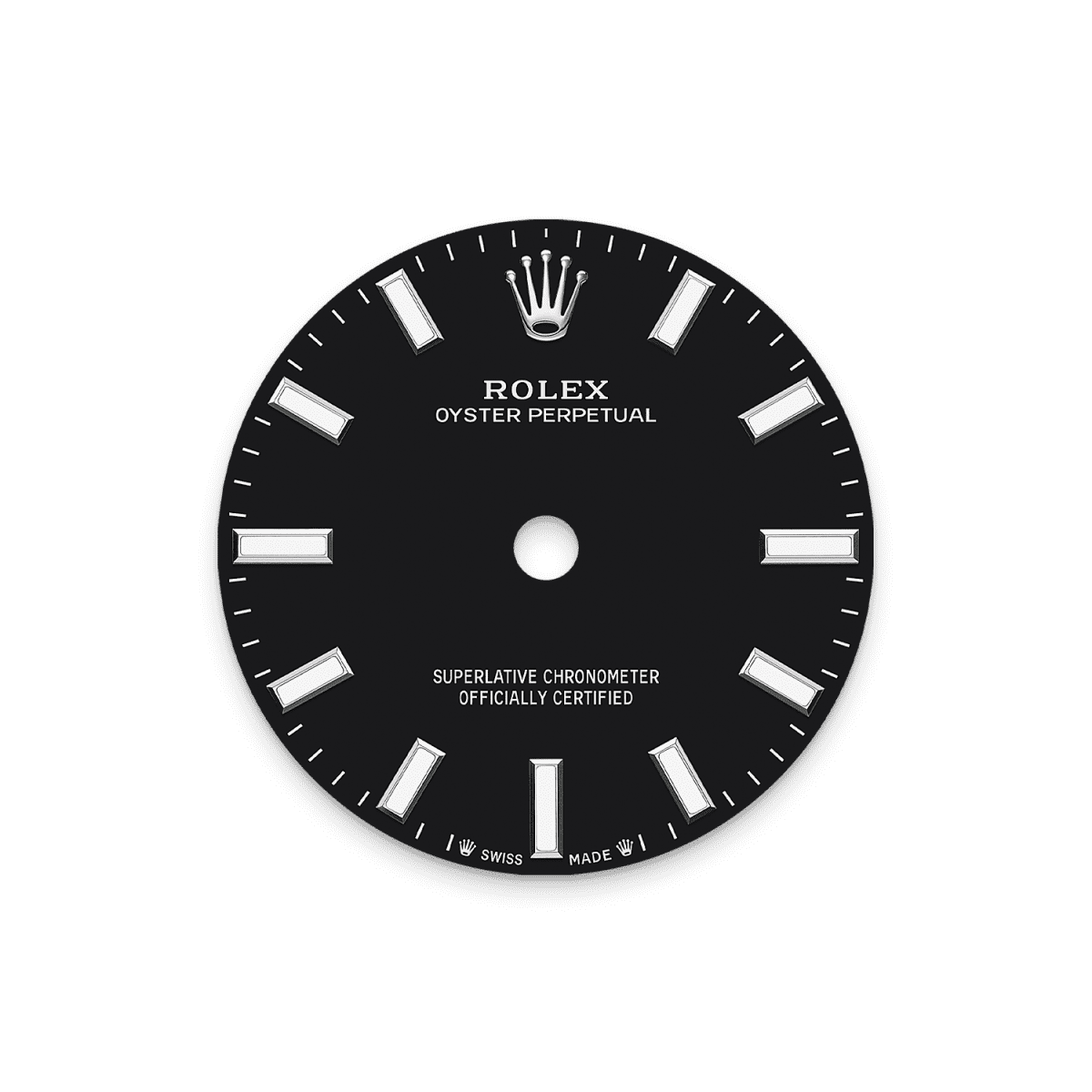 Unworn 2025, Rolex Oyster Perpetual, Oystersteel, 28mm, Black dial, Domed Oyster, Ref# 276200-0010, box and papers, Dial