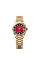 Unworn 2025, Rolex Datejust 31, 18k Yellow Gold, Diamonds, Ref# 278278-0049, box and papers