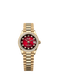 Unworn 2025, Rolex Datejust 31, 18k Yellow Gold, Diamond, Ref# 278288rbr-0041, box and papers