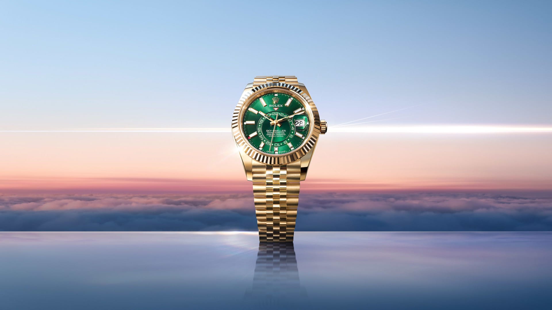 Unworn 2025, Rolex Sky-Dweller, 42mm, 18k Yellow Gold, Ref# 336938-0008, box & papers, Main view