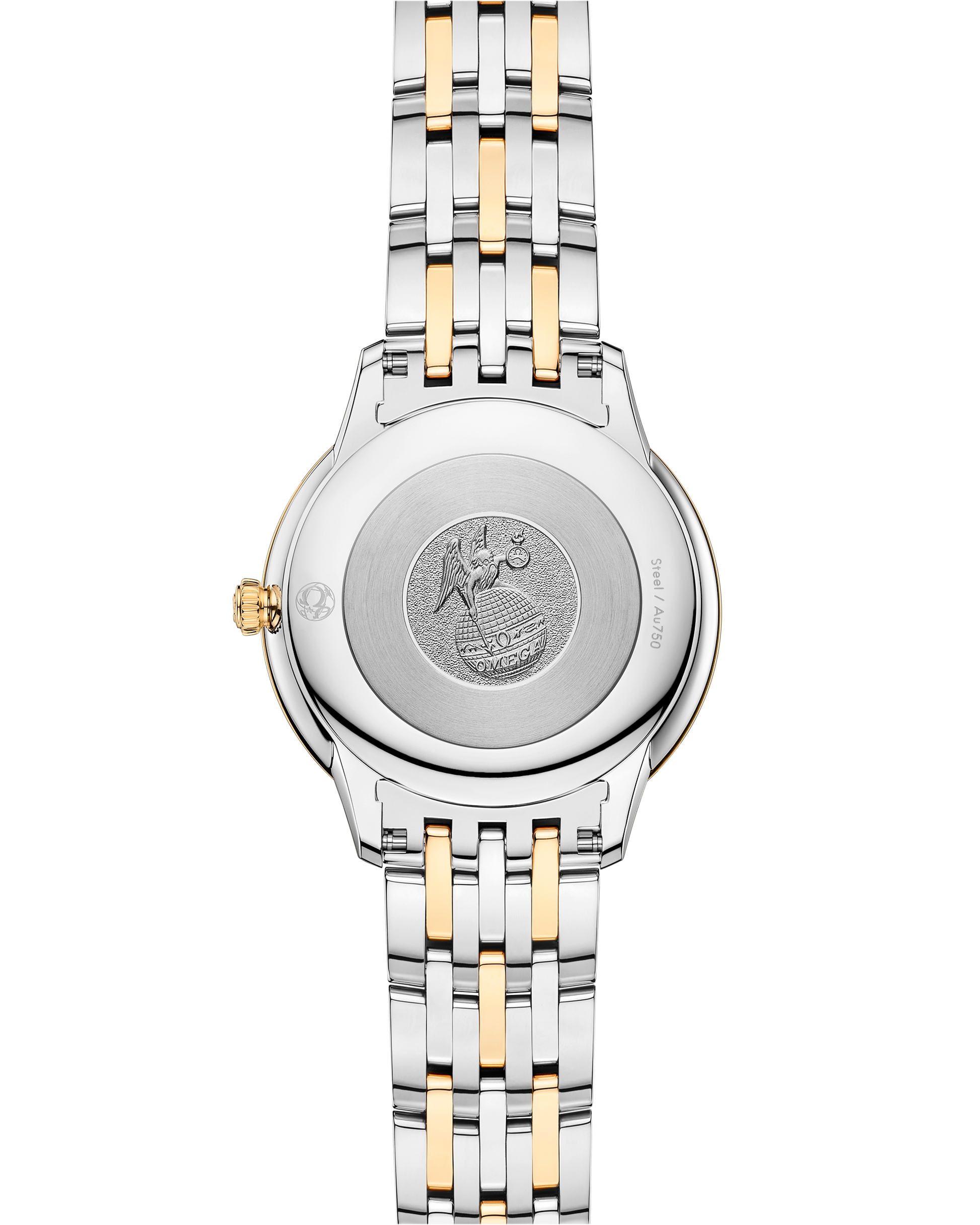 Unworn, Omega De Ville Prestige, Stainless Steel, 18k Yellow Gold and Diamond-set, 30 mm, Quartz, Ref# 434.25.30.60.52.002, Back