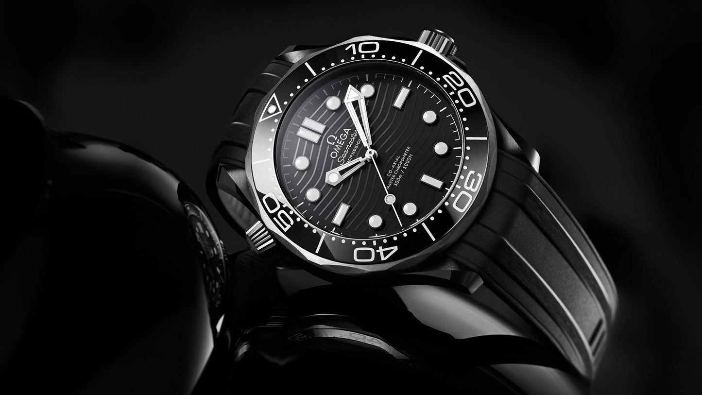 Omega Seamaster Professional Diver 300M Co-Axial Master Chronometer 43,5mm, Black ceramic, 43,5mm, Ref# 210.92.44.20.01.001, Dial