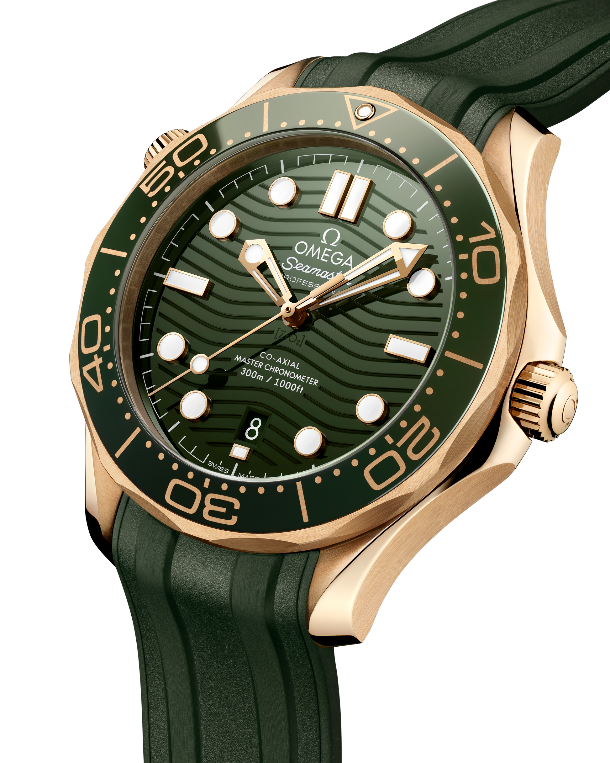 Unworn, Omega Seamaster Diver 300m, 18k Moonshine™ Gold, Ceramic, 42mm, Ref# 210.62.42.20.10.001, Right