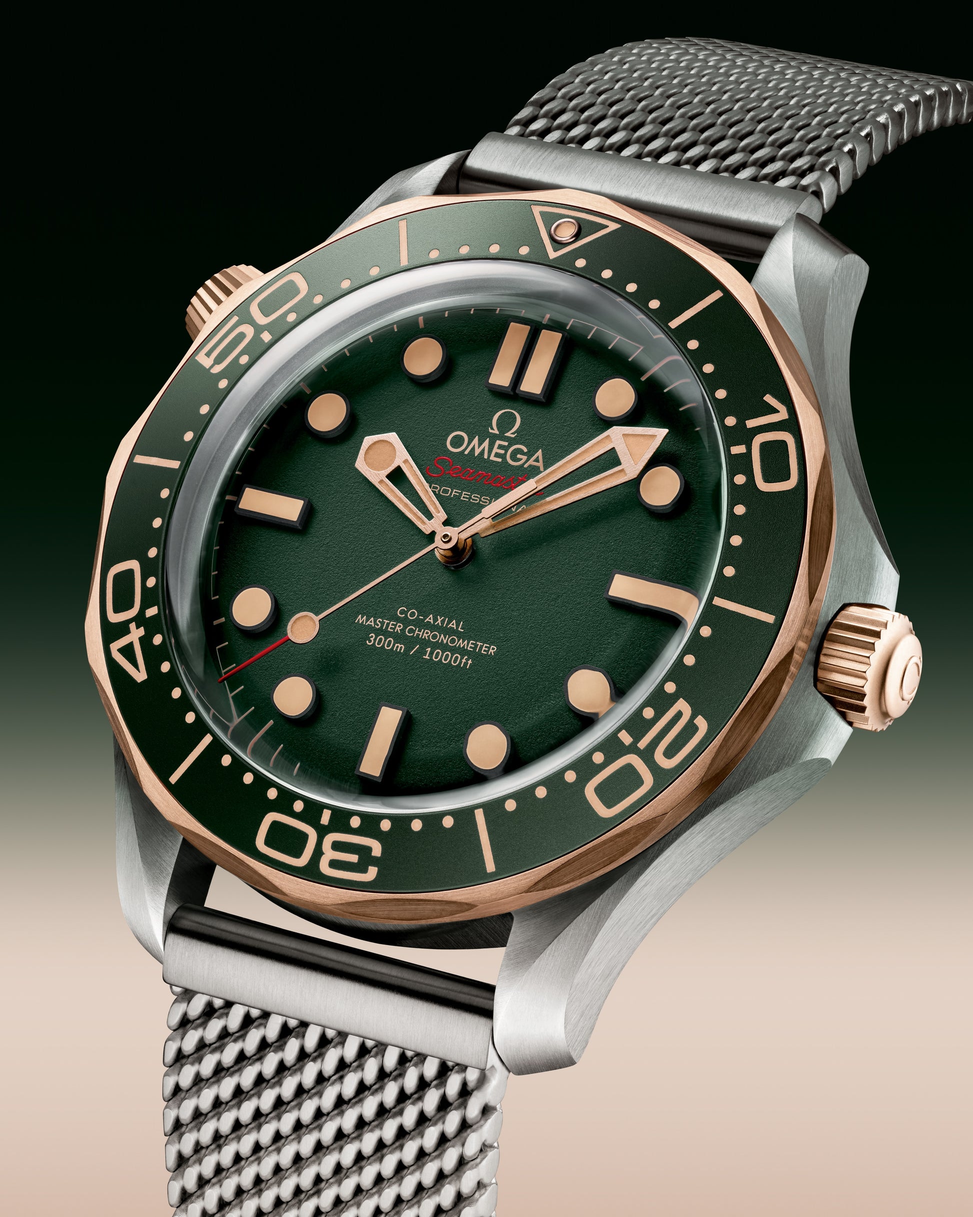Unworn, Omega Seamaster Diver 300m, Titanium, 9K Bronze Gold, 42mm, Ref# 210.90.42.20.10.001, Right