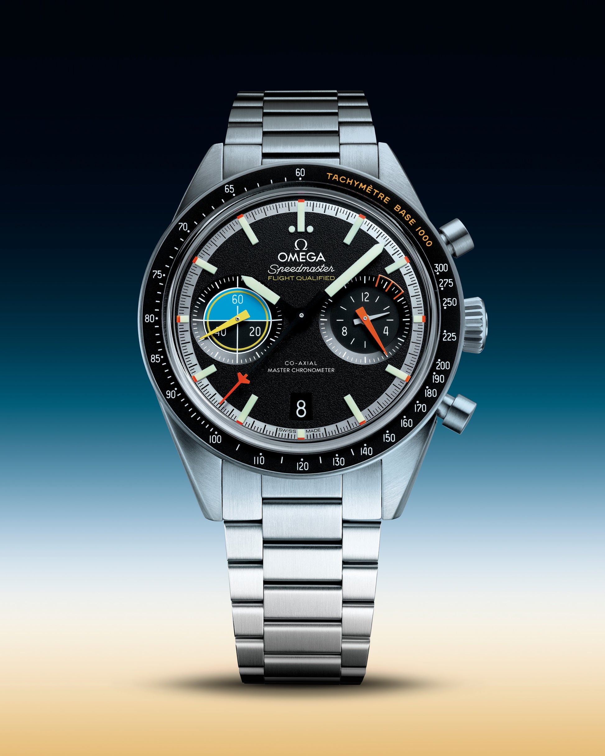 Unworn, Omega Speedmaster Pilot, Stainless Steel, Chronograph, 40.85 mm, Ref# 332.10.41.51.01.002, main view 1