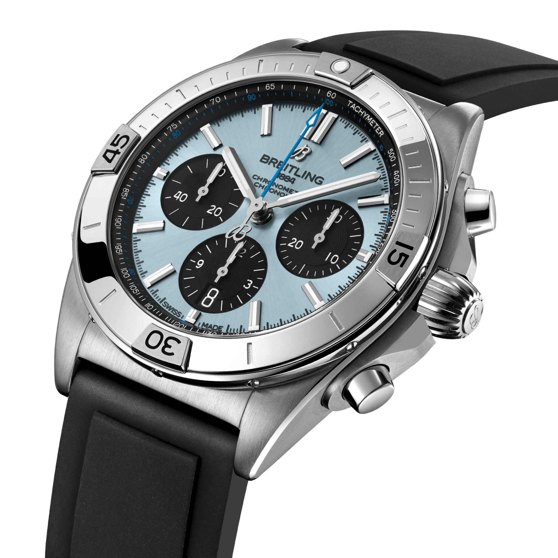 Breitling Chronomat B01 42, Stainless steel and Platinum, Ref# PB0134101C1S1, Unworn 2024, Dial