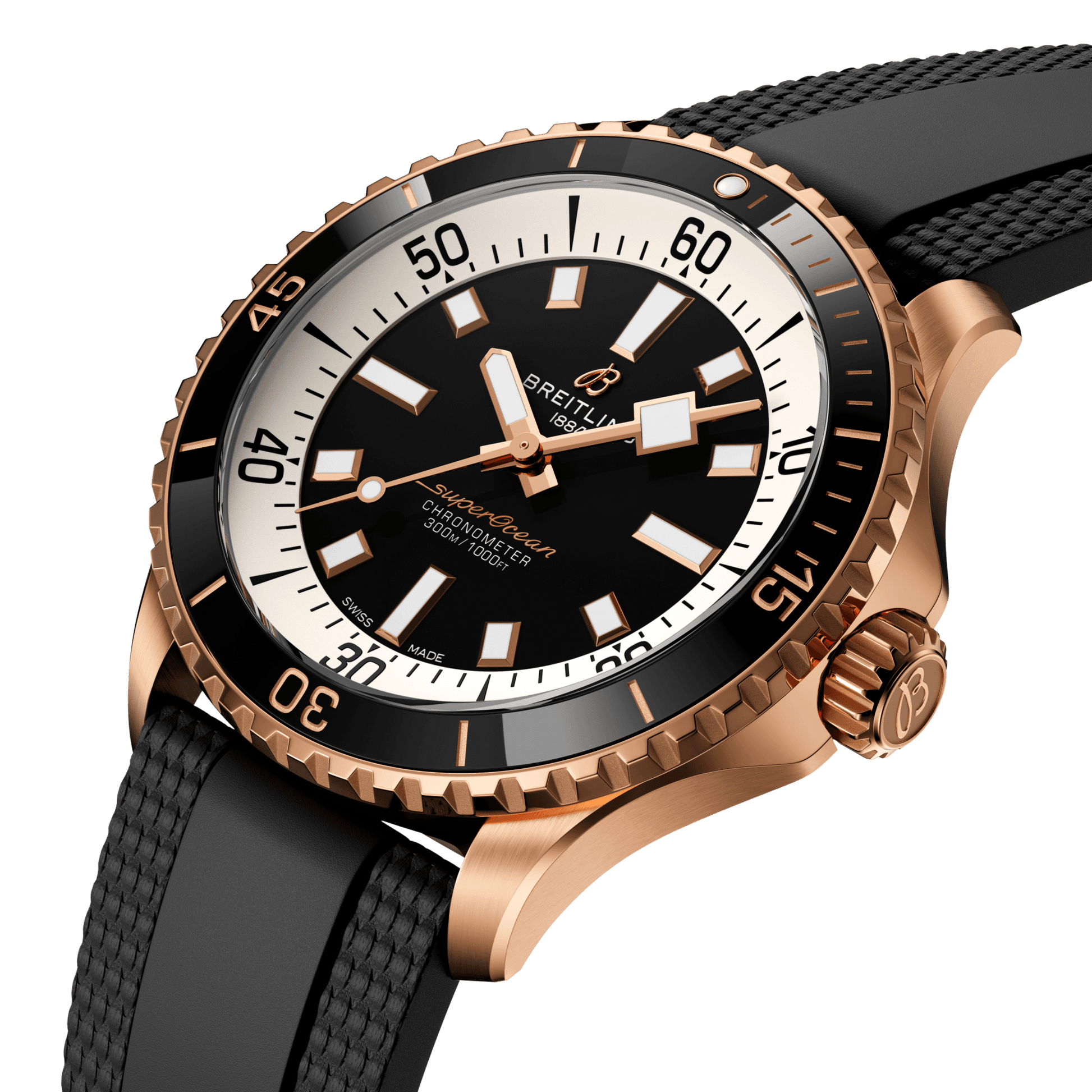 Breitling Superocean Automatic 42, 18k Red Gold, Ref# R17375211B1S1, Unworn 2024, Dial
