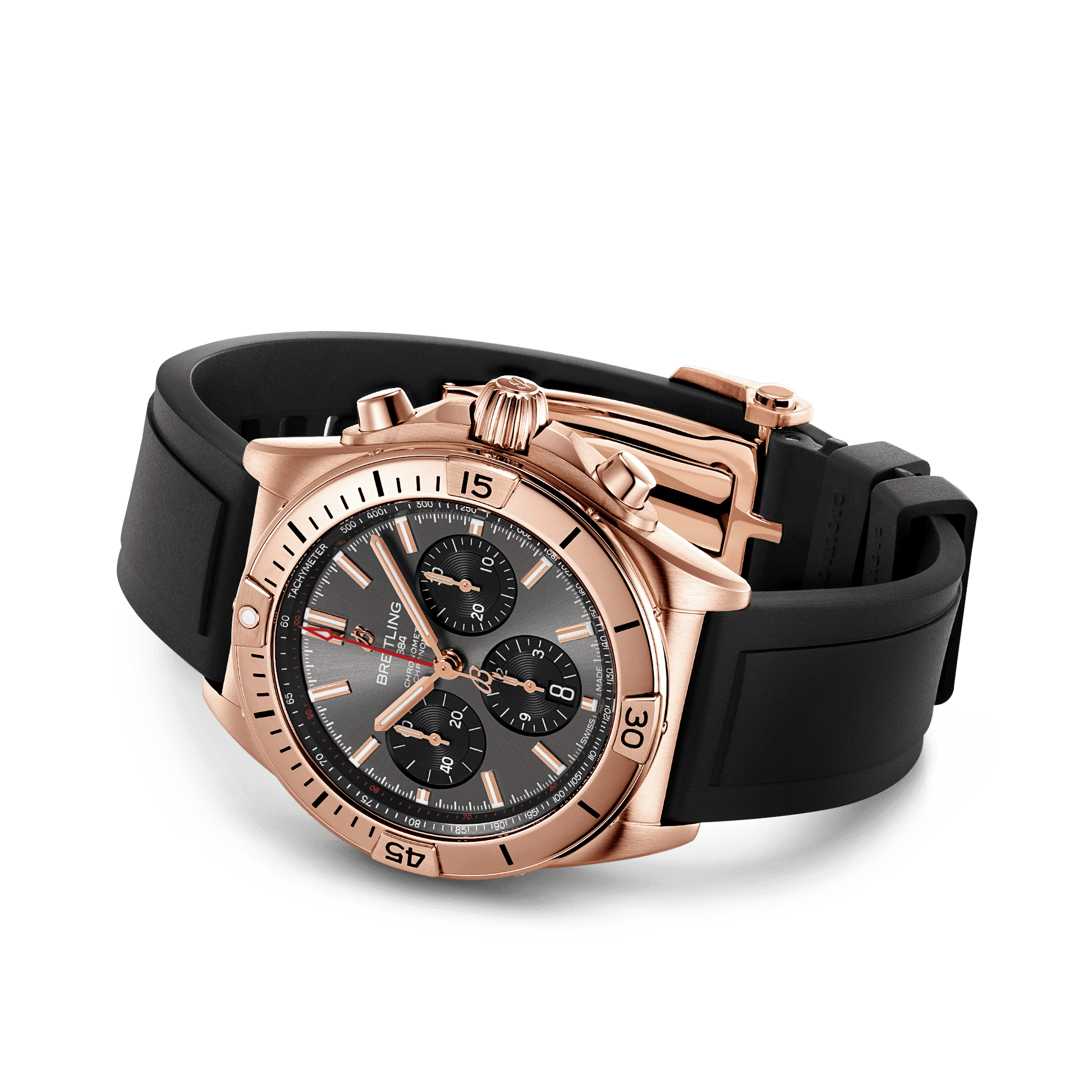 Breitling Chronomat B01 42, 18k Red Gold, Ref# RB0134101B1S1, Unworn 2024, Main view