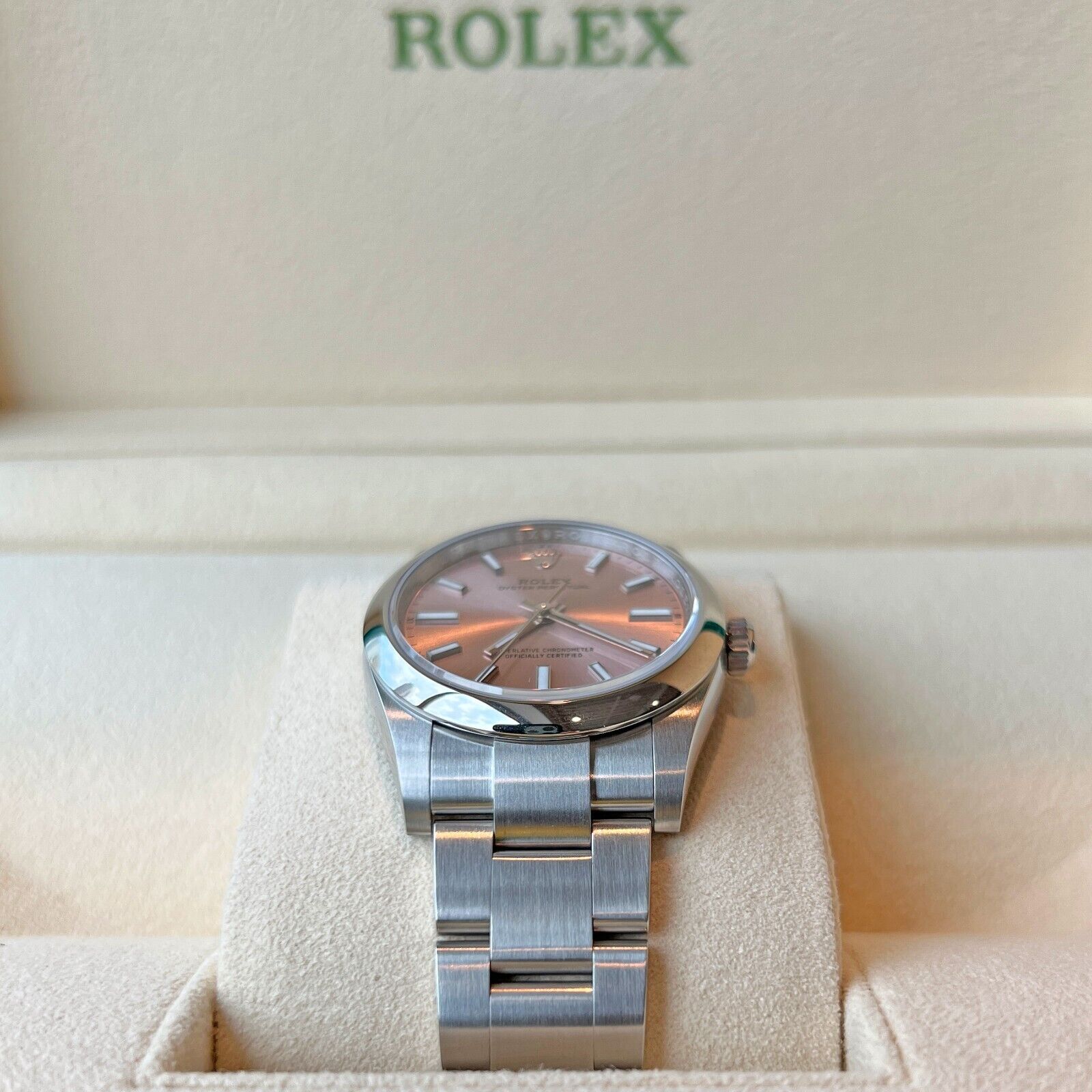 2022 Rolex Oyster Perpetual ~ 34mm ~ Pink Dial - Ticking Way