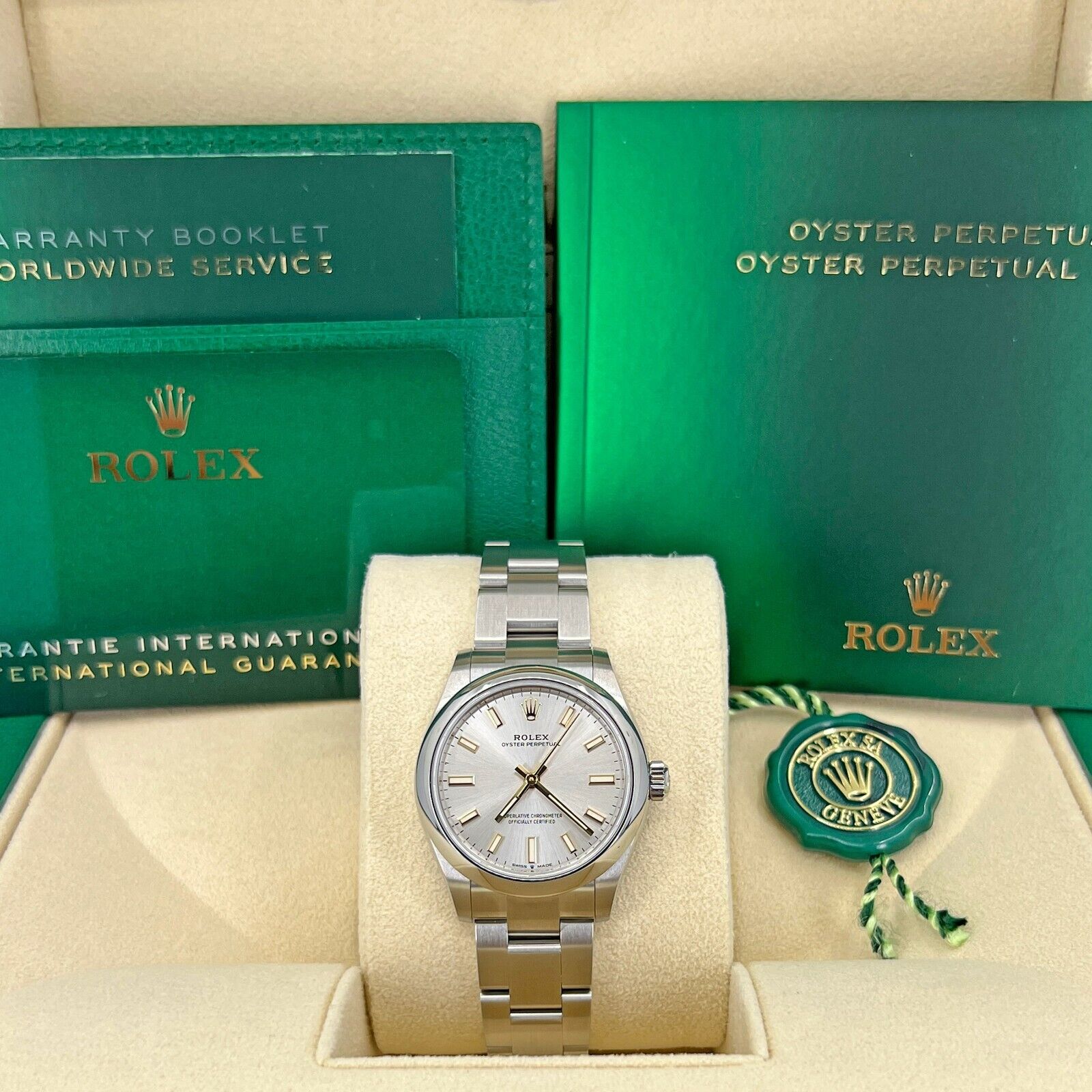 Rolex Oyster Perpetual Oystersteel, 31mm, Silver Dial, Ref# 277200-0001