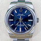 Rolex Oyster Perpetual No Date, Stainless Steel, 34mm, Bright blue, Oyster, Ref# 124200-0003, Dial