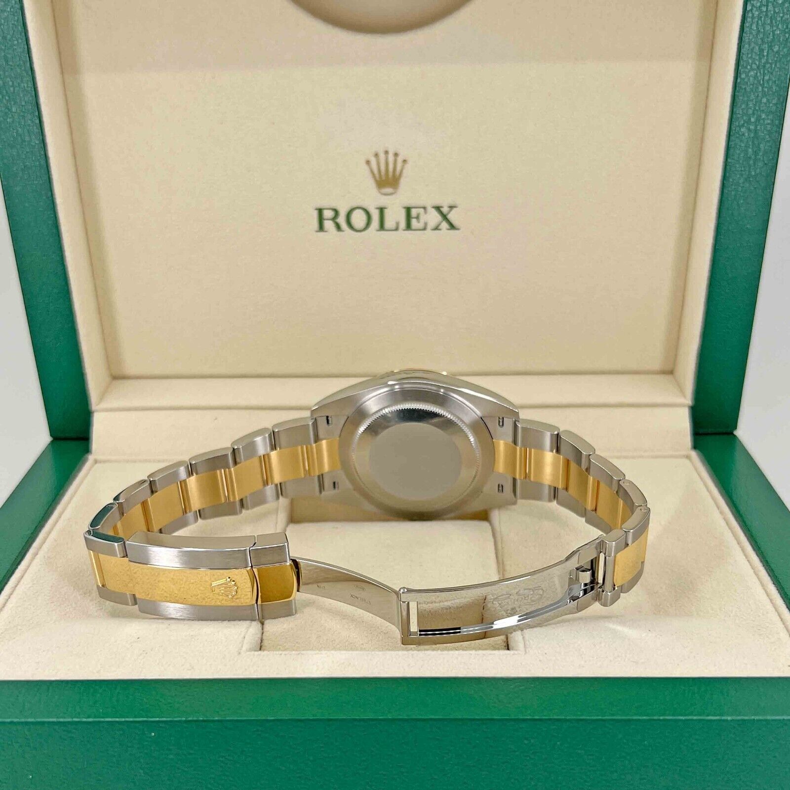 Rolex Datejust, 41mm, Wimbledon, 18k Yellow Gold and Stainless Steel, Oyster, Fluted, 126333-0019, back