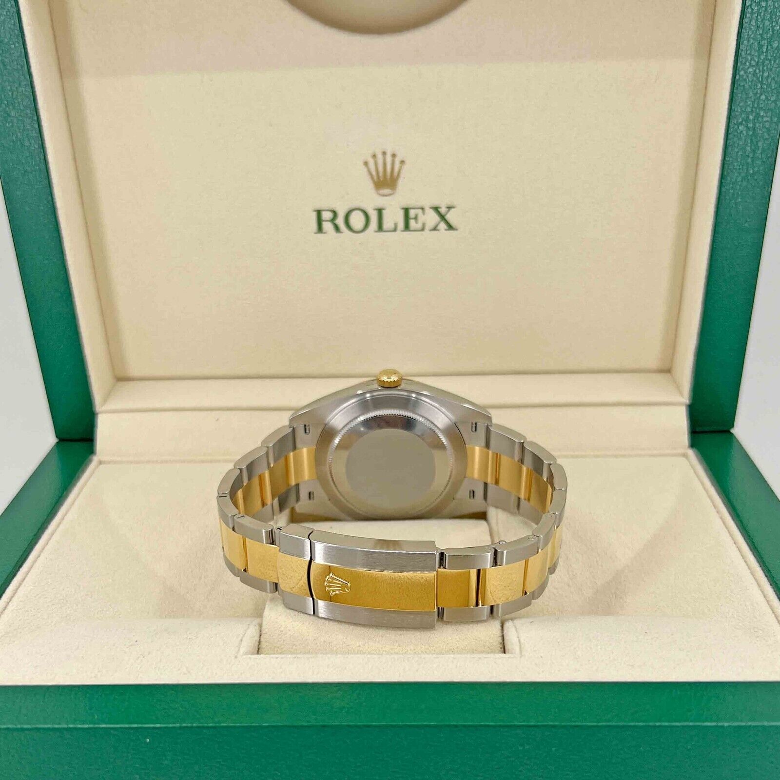 Rolex Datejust, 41mm, Wimbledon, 18k Yellow Gold and Stainless Steel, Oyster, Fluted, 126333-0019, Back 1